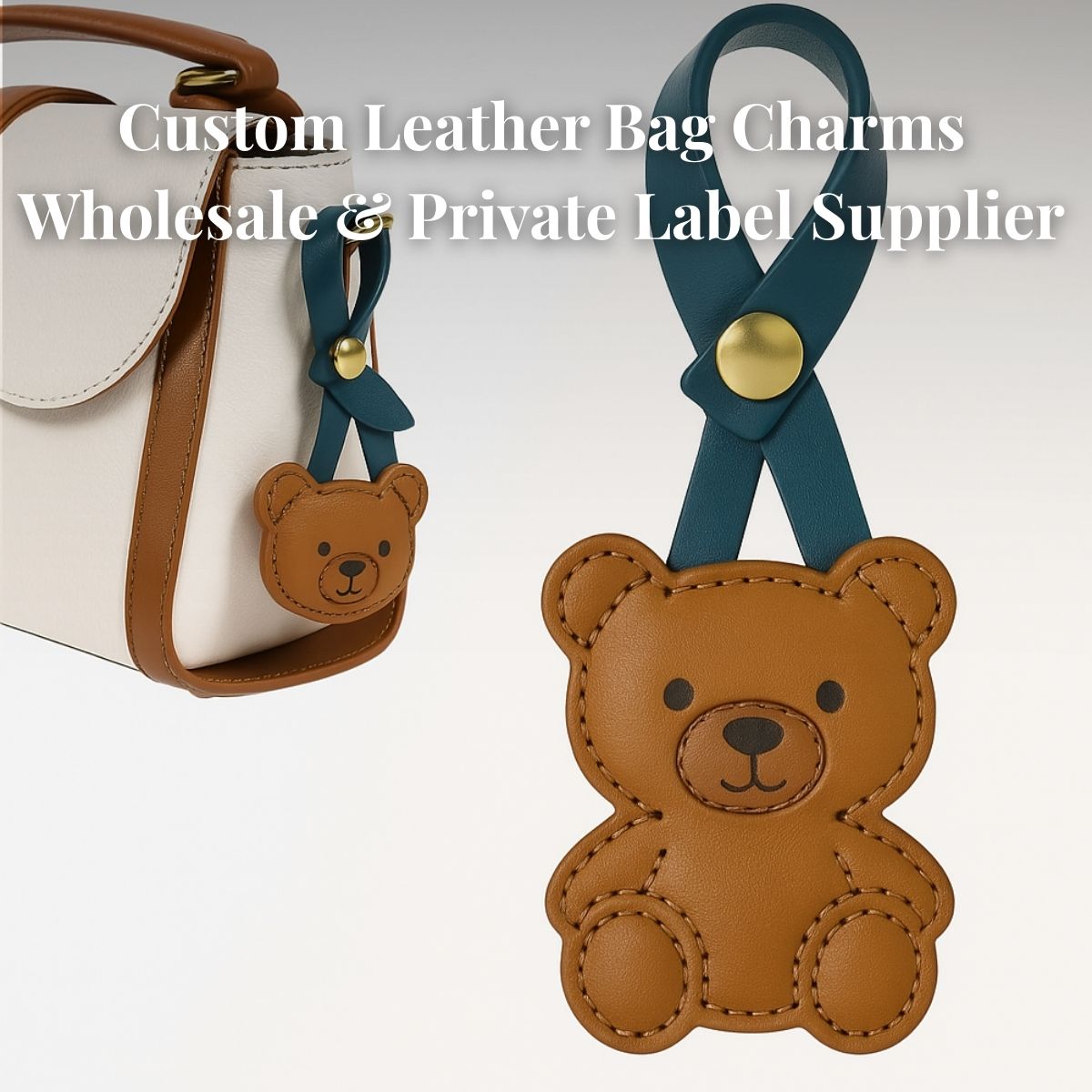 Custom Leather Bag Charms Wholesale & Private Label Supplier